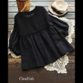 stitched cotton frock- Women’s Elegant Black western style Outfit - korean style frock - tops shirts for girls - Stylish Casual Formal stitched frock. 