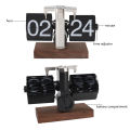 Modern Automatic Page Turning Flip Clock Digital Table Clock for Home Office Decor Technological Sense Page Flipper. 