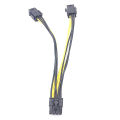 8Pin Male to Dual 6 Pin Female Cable Adapter 20cm CPU 8 Pin To Graphics Video Card PCIe Power Splitter 6Pin Male to 8Pin Female. 