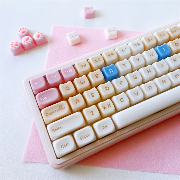 Cute%20Cat%20Ceramic-like%20Texture%20Keycaps%20with%20Cat%20Paw%20Directional%20keys%20PC%20MAO%20Profile%20for%20Mechanical%20Keyboard%2060%2070%2080%2090%20100%20-%20Image%206