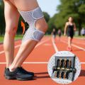Non-Slip Breathable Knee Booster Adjustable Spring Stabilizer Brace Joint Support Powerful Rebound Springs Knee Assistive Device. 