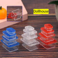 4pcs 1:12 Dollhouse Fresh Keeping Box Mini Lunch Box Model Ornaments DIY Miniature Kitchen Tableware Accessories. 