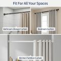 80-240CM Adjustable Curtain Rod No Drilling Telescopic Shower Curtain Pole for Balcony Bathroom Wardrobe Rod Clothes Drying Rack. 