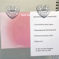 4pcs Heart-shaped memo clip, multi-functional paper clip, suitable for office, school and home use..