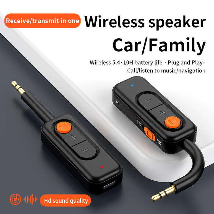 Aux Bluetooth 5.4 Receiver Bluetooth Transmitter 2 In 1 Bluetoot Adapter Hands Free Calling For Car Airplane Tv Computer Headset