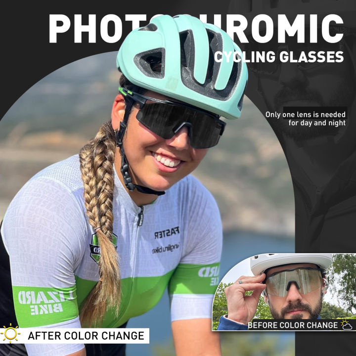 Photochromic%20Sunglasses%20UV400%20Bike%20Bicycle%20Glasses%20Men's%20Blue%20Sports%20Woman%20Cycling%20Eyewear%20Outdoor%20MTB%20Glasses%20Bike%20Goggles%20-%20Image%204