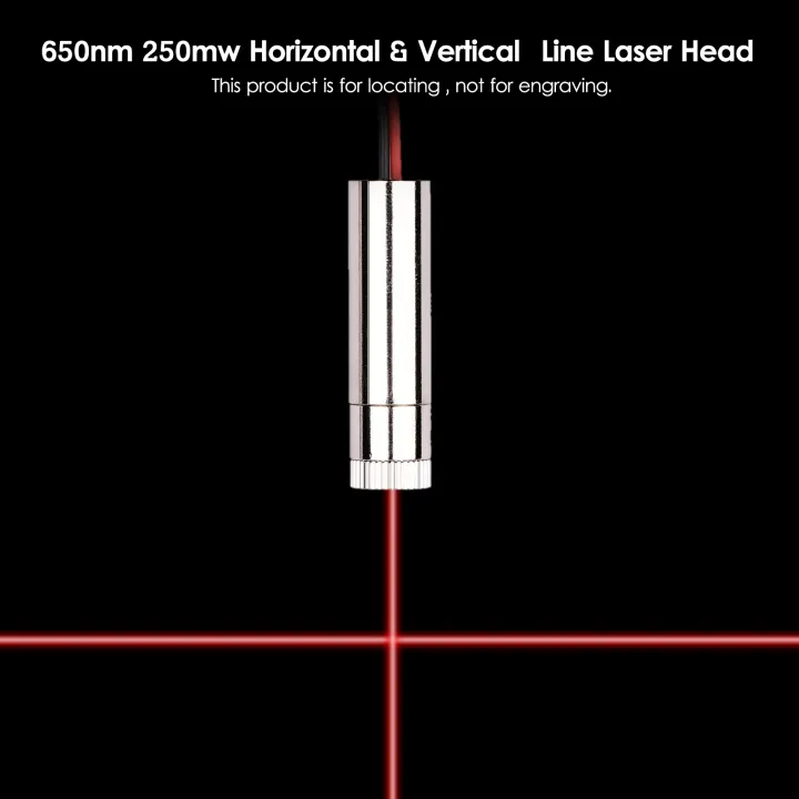 650nm 250mW Red Dot Laser Head CNC Engraver Focusing Module Dot Locator ...