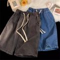 2025 New Summer Shorts Jeans Men Denim Pants Stretch Dark Blue Fashion Design Men's Jeans Slim Straight Male Short Jeans Hombre.