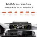 E-ACE Solar Power TPMS Car Tire Pressure Alarm Monitor System Auto Security Alarm Systems Tyre Pressure Temperature Warning. 