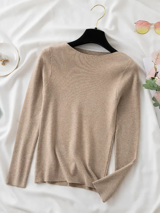 AOSSVIAO2025%20Women%20Sweaters%20Slim%20Knitted%20Pullovers%20High%20Quality%20Autumn%20Winter%20Warm%20Sweater%20Female%20O-neck%20Basic%20Solid%20Casual%20Top%20-%20Image%203