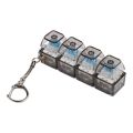 1pcs 4 Keys Mechanical Keyboard Tester LED Keyboard Key Toys Stress Relief DIY Fidget Button Keycap Fidget Keychain Toys.