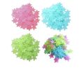 100pcs 3cm Glow-in-the-Dark Luminous Star Stickers - Halloween Home Décor, PVC Kids Room Stickers - Eco-Friendly. 