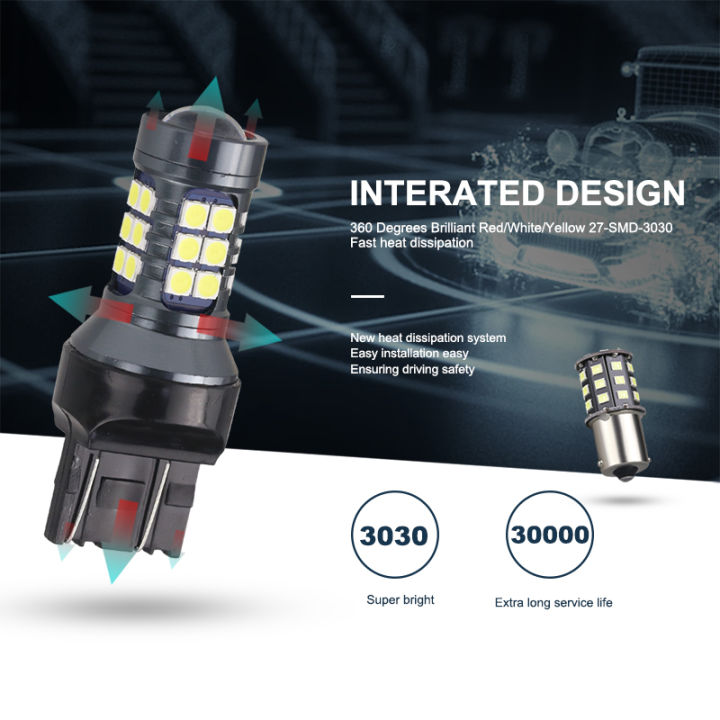 NLpearl%202x%20T20%20LED%207440%20WY21W%20W21W%20Led%20Bulbs%207443%20W21/5W%20Led%20T20%20Super%20Bright%203030SMD%20Backup%20Reversing%20Light%20for%20Car%20Signal%20Lamp%20-%20Image%204