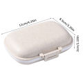 8 Grids Organizer Container For Tablets Travel Pill Box With Seal Ring Small Box For Tablets Wheat Straw Container For Medicines. 