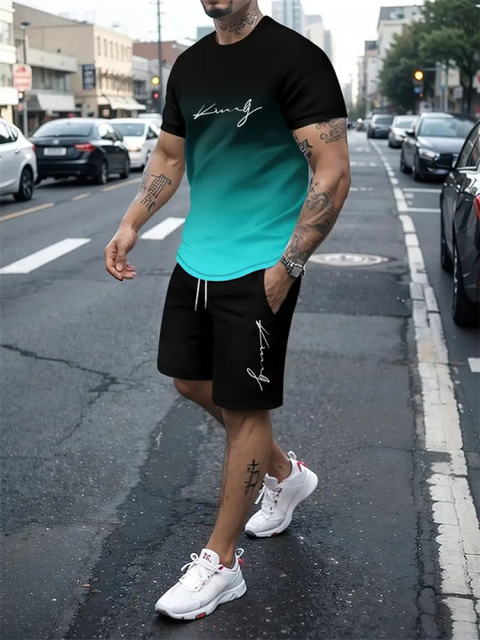 2025%20New%20Summer%20Men's%20Sportswear,%20Men's%20Loose%20Fashion%20Clothing,%203D%20Printed%20T-Shirt%20Shorts,%20Men's%20Simple%20Clothing%20Fashion%20Set,%20Li%20-%20Image%202