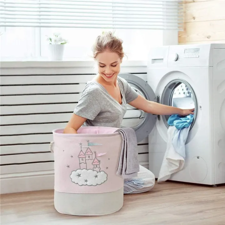 Large%20Pink%20Laundry%20Basket%20Kids%20Toys%20Storage%20Basket%20with%20Handles%20Fabric%20Foldable%20Cute%20Cartoon%20Castle%20Nursery%20Hamper%20Gift%20Basket%20-%20Image%204