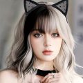1 Black Polka Dot Cat Ear Headband - Stylish Polyester Hair Accessory, Perfect for Holidays, Parties, and Cosplay; Cute and .