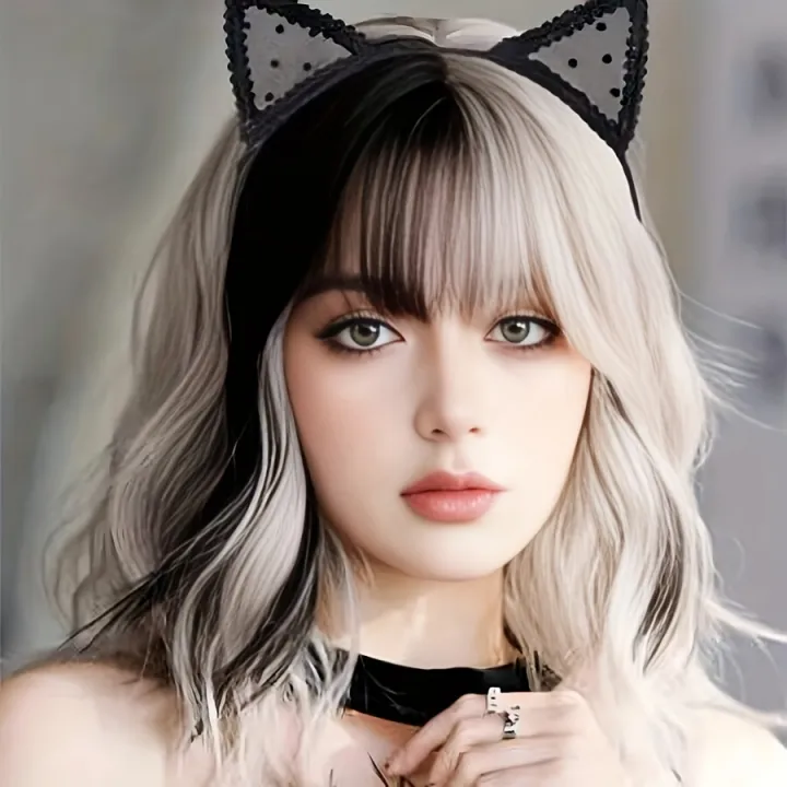 1%20Black%20Polka%20Dot%20Cat%20Ear%20Headband%20-%20Stylish%20Polyester%20Hair%20Accessory,%20Perfect%20for%20Holidays,%20Parties,%20and%20Cosplay;%20Cute%20and%20%20-%20Image%202