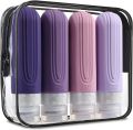 90ml/Set Silicone Travel Multicolour Cosmetic Bottles Empty Container Leakproof Refillable Bottle For Shampoo Conditioner Lotion. 
