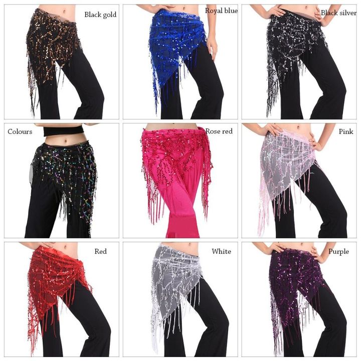 Sequins%20Tassels%20Belly%20Dance%20Belt%20%20Women%20Show%20Costumes%20Hip%20Scarf%20Dancer%20Skirt%20Waist%20Chain%20For%20Thailand/India/Arab%20-%20Image%205