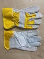 Leather working gloves yellow 707. 