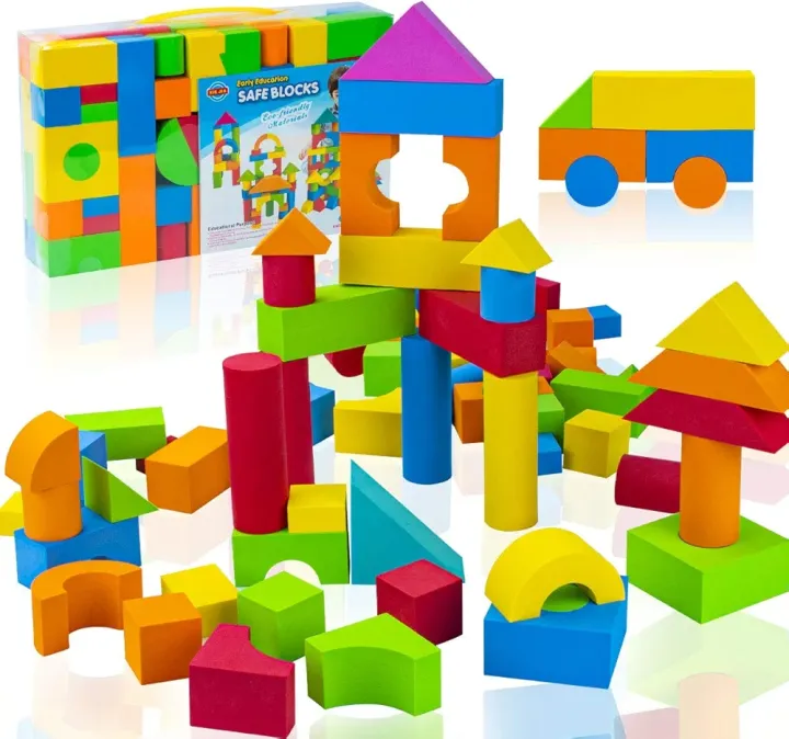 soft Foam Building Blocks for Toddlers 1-3, Soft Stacking Toys for 1 2 ...