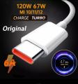 For Xiaomi charging cable kit 67W charging cable + fast charging head charger kit charger kit 100% in 36 minutes fast charger fast and safe Type-C USB-A. 