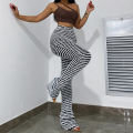Color Block Stripes Pants Women High Waist Loose Sweatpants Women's Bodycon All-match Summer Trouseres For Female 2023.