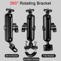 Metal Motorcycle Bicycle Camera Holder Handlebar Mirror Mount Bike Bracket for GoPro Hero DJI Phone Action Camera Accessories.