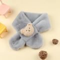Winter Warm Plush Baby Scarf Cute Caroon Bears Boy Girl Scarves Newborn Toddler Faux Fur Children Cross Neckerchief  Baby Shawls. 