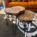 Live Edge Console Table 4ft  30 Inch Height Hairpin Legs  Solid Wood Entryway Table  Natural Wooden Slab  Rustic Hallway Table  Handmade Sofa Back Table for Home Decor. 