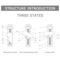 2Pcs Universal Stainless Steel Water Tank Toilet Seat Hinges Bolts Screws Replacement Bathroom Fixture Toilet Lid Fixing Parts.