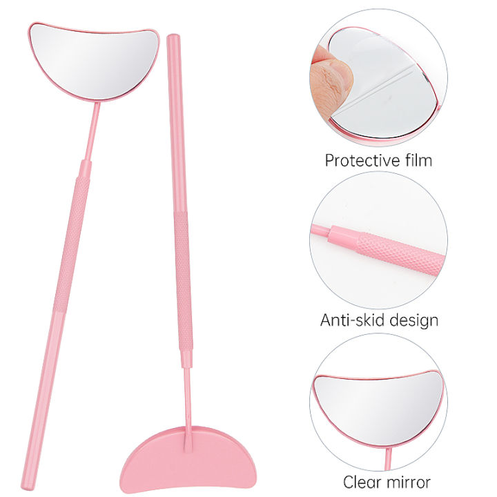 1pcs%20Eyelash%20Extension%20Inspect%20Mirror%20Moon%20Shaped%20Detachable%20Stainless%20Steel%20Lash%20Lifting%20Magnify%20Makeup%20Mirror%20Beauty%20Tools%20-%20Image%206
