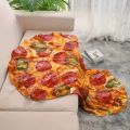 1pc Warm and Cozy Pizza Flannel Blanket - Perfect for Travel and Home Use.
