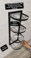 4 Layer Metal Pot Rack – Wall Hanging & Floor Stand Kitchen Storage Rack (50KG Capacity). 