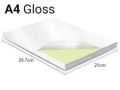 A4 Self Adhesive Sticker Paper (10 Sheets) Glossy White Blank Sticker Paper.