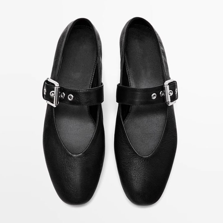 Women's%20Black%20Mary%20Jane%20Flats%20Shoes%20women%20Fashion%20Pointed%20Toe%20Faux%20Leather%20Buckle%20Strap%20Ballet%20Shoes%20for%20Daily%20Wear%20Casual%20Shoes%20-%20Image%205