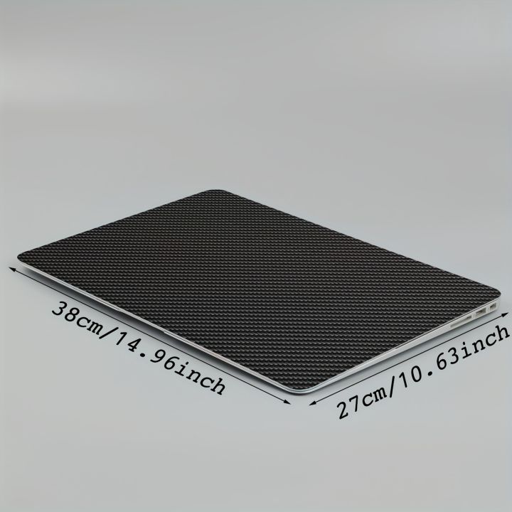 HUADO%202-Piece%20Set%2012.1%2013%2013.3%2014%2015%2015.4%2015.6%20Carbon%20Fiber%20Laptop%20Sticker%20Universal%20Net%20Sticker%20Reusable%20Laptop%20Case%20(Black)%20-%20Image%203