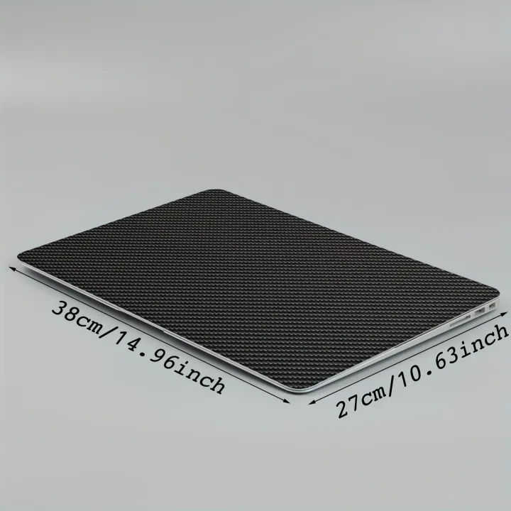 HUADO%202-Piece%20Set%2012.1%2013%2013.3%2014%2015%2015.4%2015.6%20Carbon%20Fiber%20Laptop%20Sticker%20Universal%20Net%20Sticker%20Reusable%20Laptop%20Case%20(Black)%20-%20Image%203