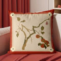 Chinese Style Floral & Bird Design Pattern Printed Pillowcase Cover Home Living Room Sofa Cushion Cover Children Room Decoration. 