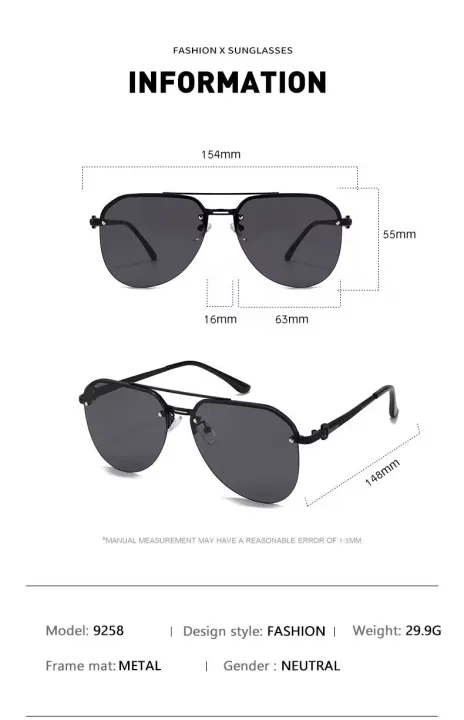 New%20Fashion%20Metal%20Half%20Frame%20Women's%20Outdoor%20Sunglasses%20Classic%20Double%20Beam%20Glasses%20-%20Image%206