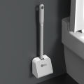 Home Golf Toilet Brush Set, Bathroom Silicone Long Handle with Base Cleaning Brush Tool. 