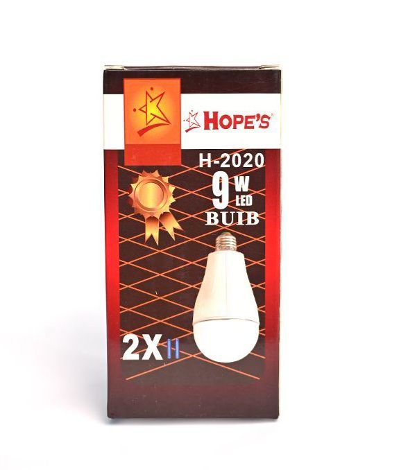HOPE’S H-2020 LED Rechargeable 9 Watt Bulb With Double Battery