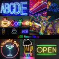 DC 12V LED Neon Strip Rope Lights Neon Sign 6X12mm Flexible Light 2835 120LED/m With 2pin Wire IP67 Waterproof Decoration Home. 