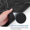 Gaming Mouse Pad Keyboard Pad 220x180x2MM Topographic Mouse Pad Black and White Mouse Pad for Keyboard with Anti-Sl. 