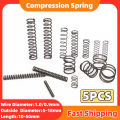 5PCS Compression Cylidrical Coil Spring Pressure Spring Wire Diameter 0.9/1.0mm OD 5/6/7/8/9/10/11/12/13/14/15/16/17/18mm.