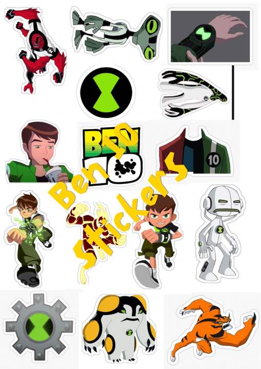 Ben 10 stickers  pack for mobile covers,laptop, notes books etc