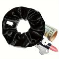 1pc Portable Hidden Storage Accessory - Secure Money & Keychain, Invisible Zipper Scrunchie Hairband. 