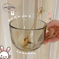 Korean style glass milk cup Milk Cup with handle feeding Cereal Milk Cup. 