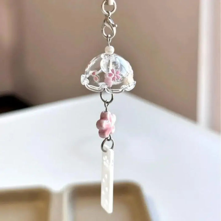 Elegant Wind Chime Keychain, Pearl Decor, Cell Phone Chain, Phone Case DIY Accessories, Pendant Bag,